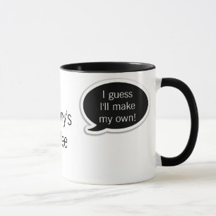 Taza de café negra personalizada de la burbuja de