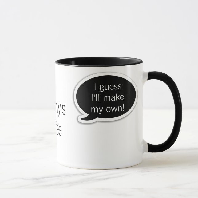 Taza de café negra personalizada de la burbuja del (Derecha)