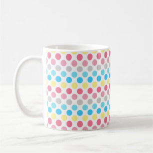 Taza De Café Negrita Bandera Orgullo de Género Colores Polkadot