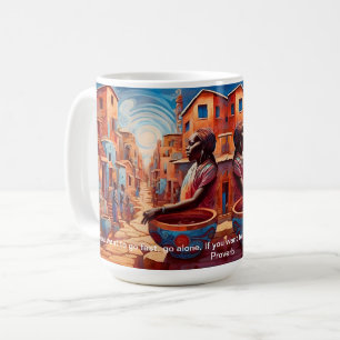 Taza De Café Negrita Resumen africano de los proverbios african