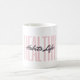 Taza De Café Negrita rosa Hábitos Saludables Mug Vida