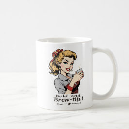 Taza De Café Negrita y hermosa retro suave