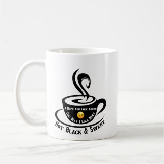 Taza De Café Negro Caliente Y Dulce