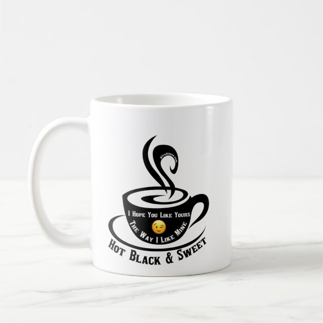 Taza De Café Negro Caliente Y Dulce (Izquierda)