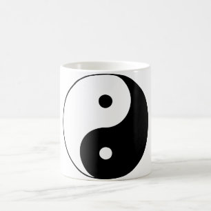 Taza De Café Negro de Taijitu del chino del Rótulo del Taoism