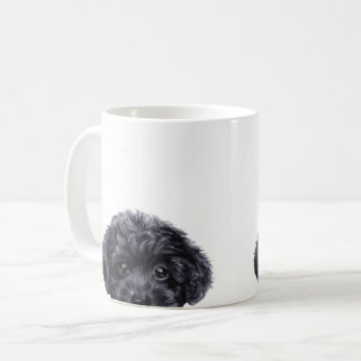 Taza De Café Negro del caniche de juguete