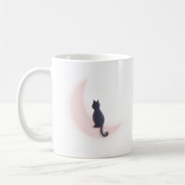 Taza De Café Negro en la luna