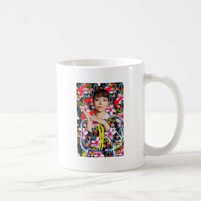 Taza De Café Negro huérfano el | Alison - estampado de flores (Derecha)