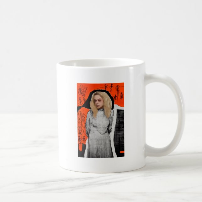 Taza De Café Negro huérfano el | Helena - bosquejo gótico (Derecha)