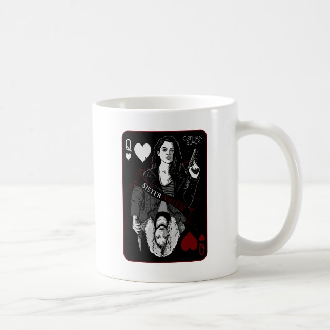 Taza De Café Negro huérfano el | Sarah y Helena - (Derecha)