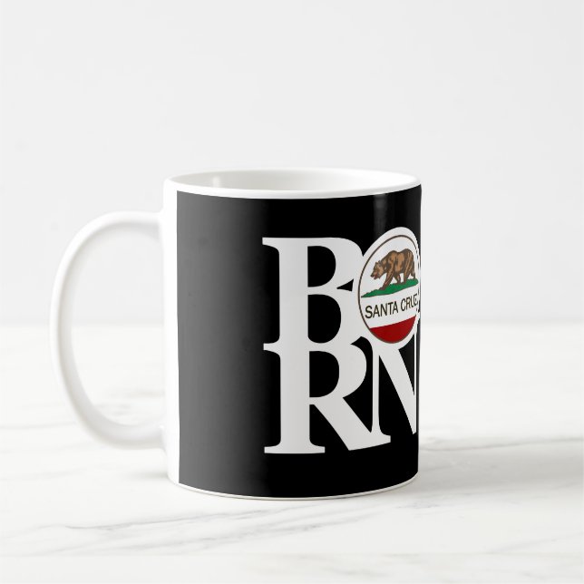Taza De Café Negro NACIDO de Santa Cruz 11oz (Izquierda)