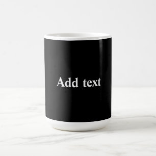 Taza De Café Negro-negro, simple plantilla elegante,