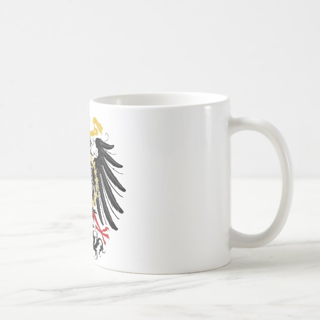 Taza De Café Negro rojo prusiano y oro de Eagle (Derecha)