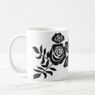 Taza De Café Negro Rosa Mug por Bestie