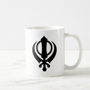 Taza De Café Negro sikh de Khanda