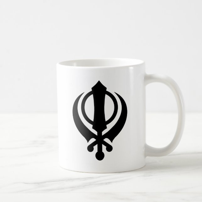 Taza De Café Negro sikh de Khanda (Derecha)