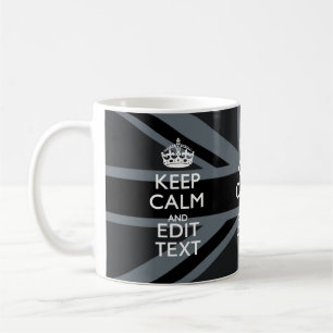 Taza De Café Negro sobre negro mantener la calma Unión personal