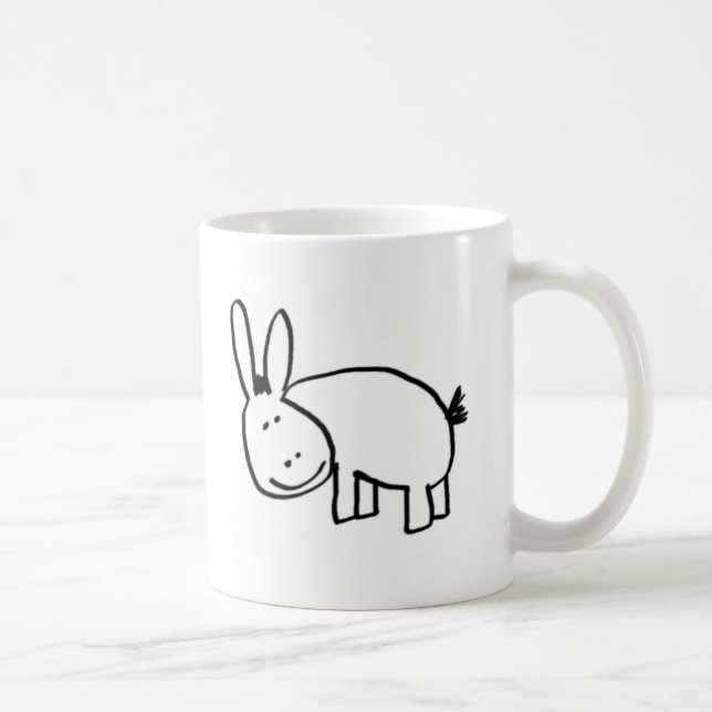 Taza De Café negro sonriente del burro (Derecha)