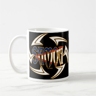 Taza De Café Negro tribal de American Samoa