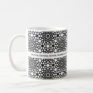 Taza De Café Negro y blanco