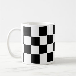 Taza De Café Negro y blanco controlado