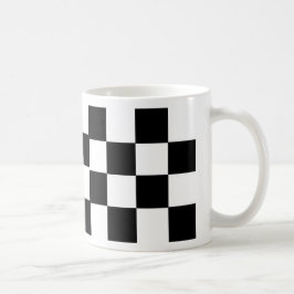 Taza De Café Negro y blanco controlado