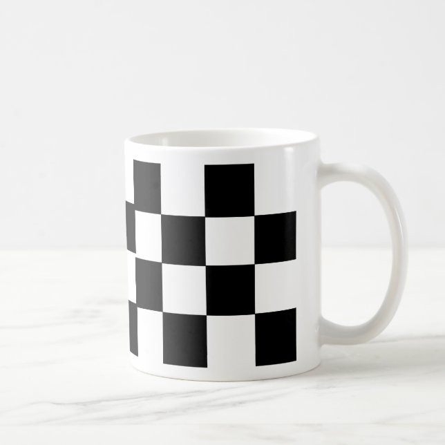 Taza De Café Negro y blanco controlado (Derecha)