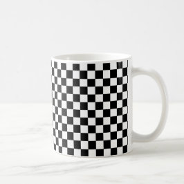 Taza De Café Negro y blanco controlado