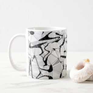 Taza De Café Negro y blanco en movimiento Mug clásico