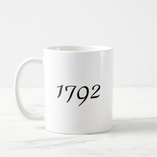 Taza de café negro y blanco para amante del Bourbo