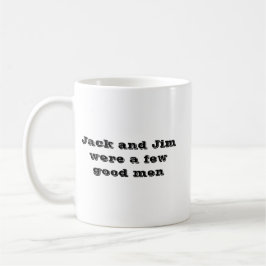 Taza de café negro y blanco para amante del bourbo