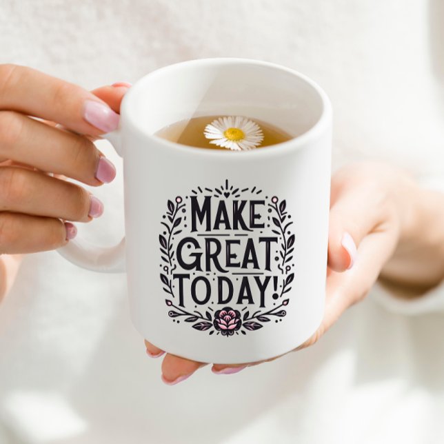 Taza De Café Negro y rosa hacen grande hoy Mug (Subido por el creador)