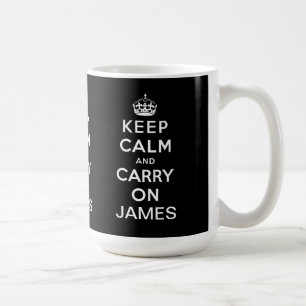 Taza De Café Negros personalizada guardan calma y continúan