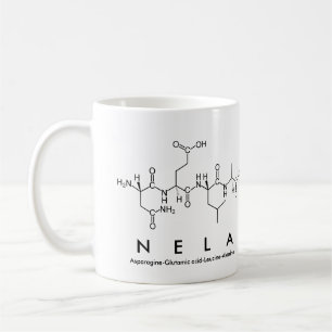 Taza De Café Nela peptide name mug