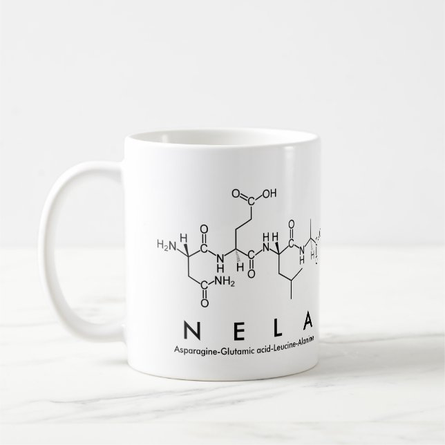 Taza De Café Nela peptide name mug (Izquierda)