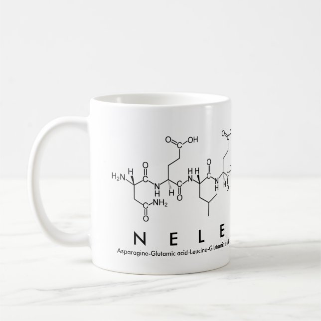 Taza De Café Nele peptide nombre mug (Izquierda)
