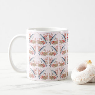 Taza De Café Nena linda conchas oceánicas de Narwhal