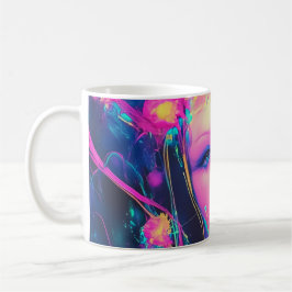 Taza De Café Neon Alien Goddess