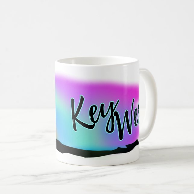 Taza De Café Neon Beach Skies En Key West (Anverso derecho)