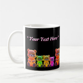 Taza De Café Neon Bear Family Digital Art