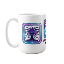 Neon Cyber Medusa - Arte Gorgon futurista