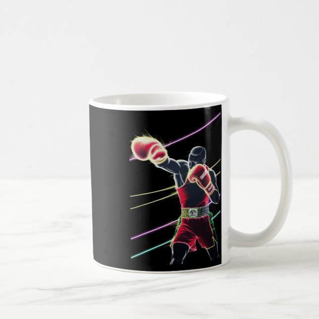 Taza De Café Neón de boxeo mexicano (Derecha)