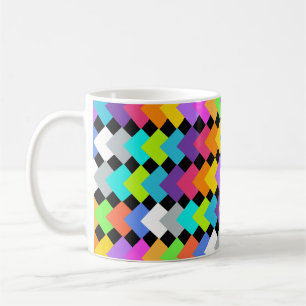 Taza De Café Neon Diamonds Coffee Mug