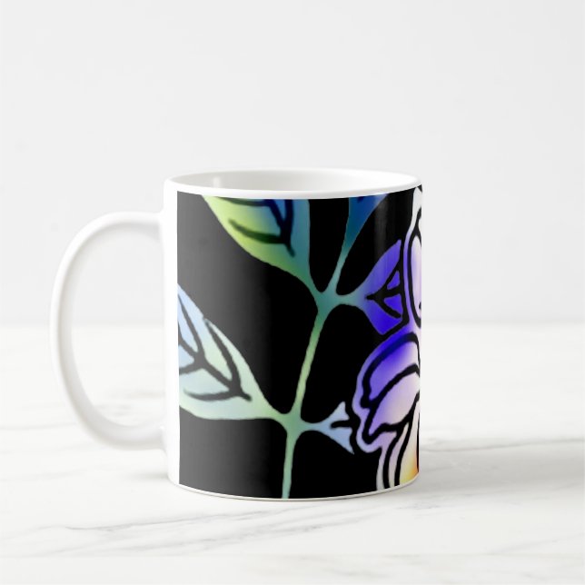 Taza De Café Neon Flowers (Izquierda)