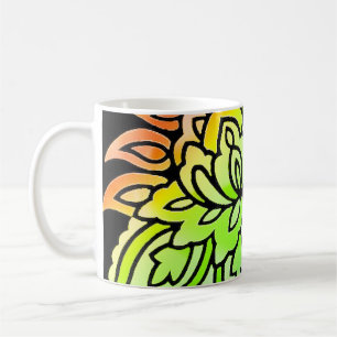 Taza De Café Neon Flowers