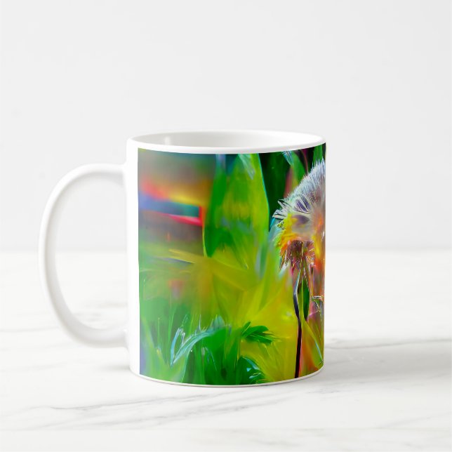 Taza De Café Neon Glow Dandelions en Dream Garden (Izquierda)