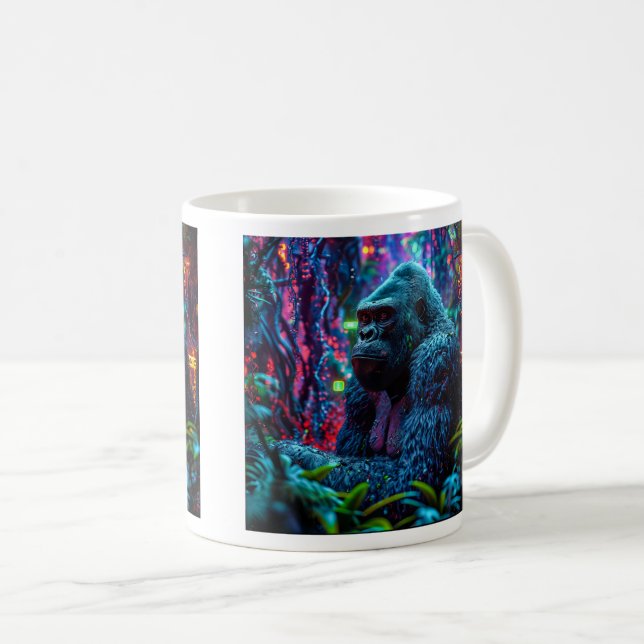 Taza De Café Neon Gorilla (Anverso derecho)