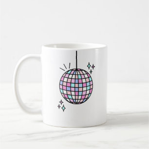 Taza De Café Neon Groovy Disco Ball