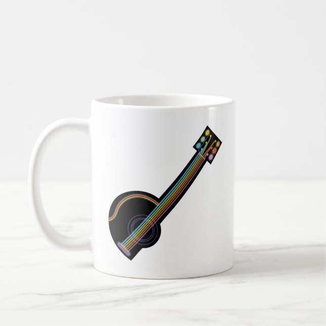 Taza De Café Neon Guitar (Izquierda)
