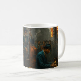 Taza De Café Neon Jazz Night Mood